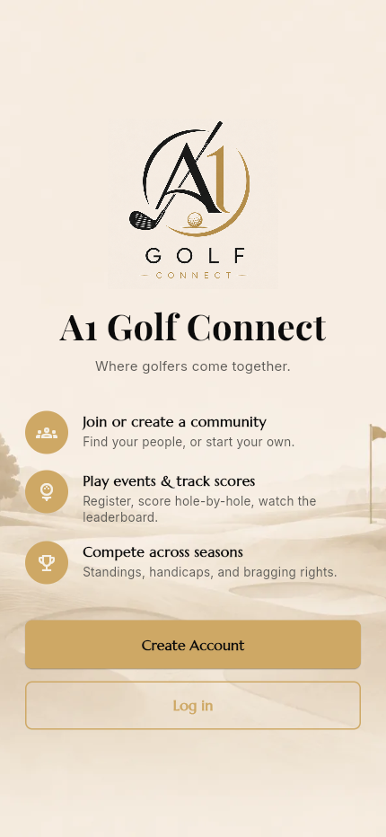 Welcome screen