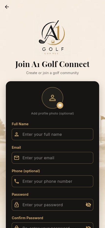 Registration form