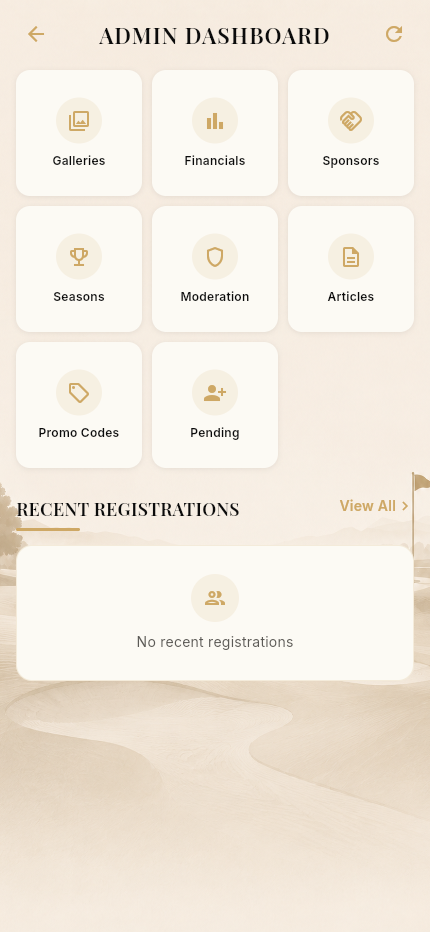 Admin dashboard